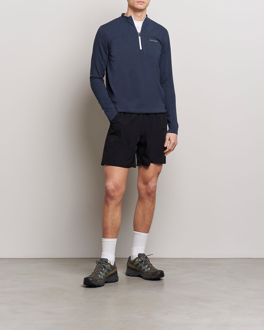 Herren | Pullover | Falke Sport | Falke Organic Cotton Mix Half Zip Space Blue