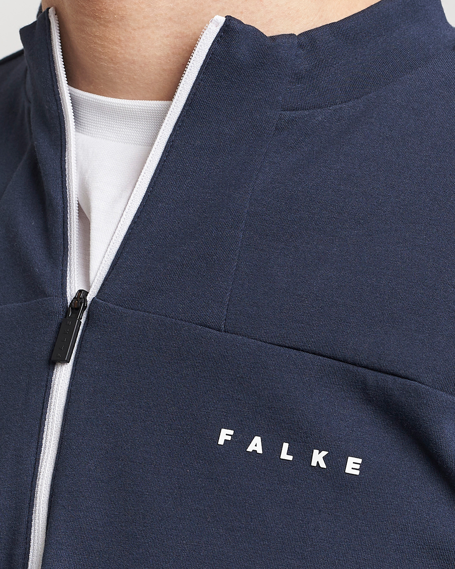Herren | Pullover | Falke Sport | Falke Organic Cotton Mix Half Zip Space Blue
