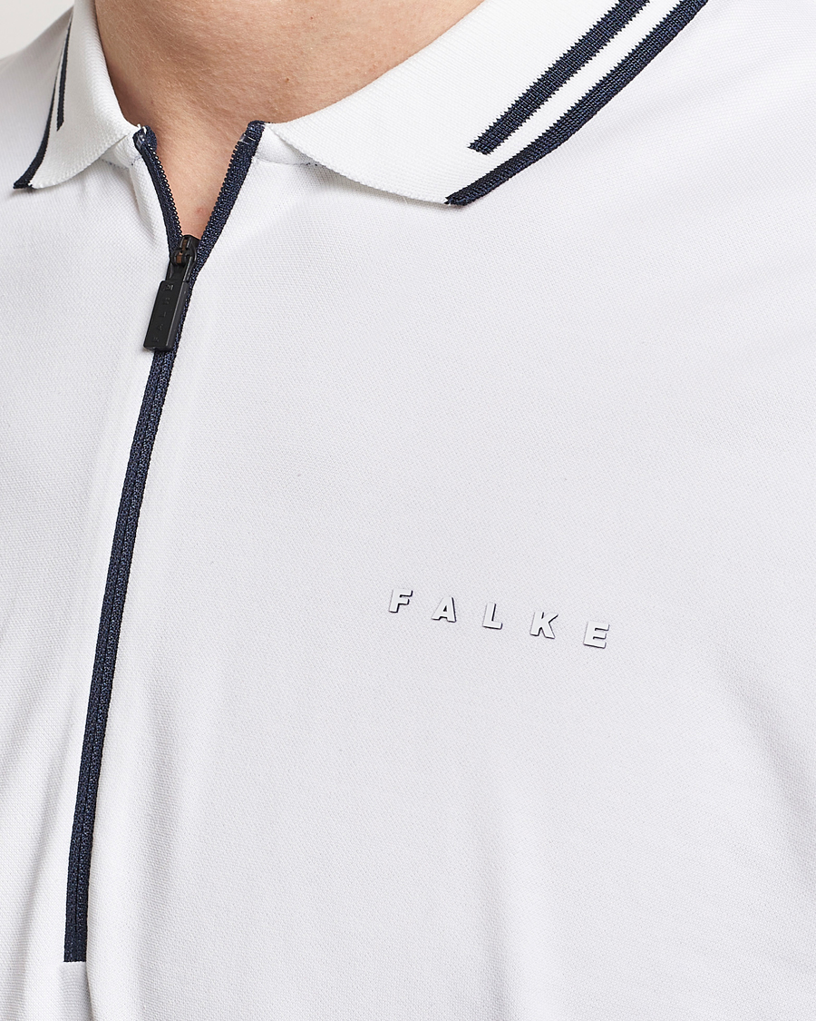 Herren | Poloshirts | Falke Sport | Falke Zip Polo Shirt White