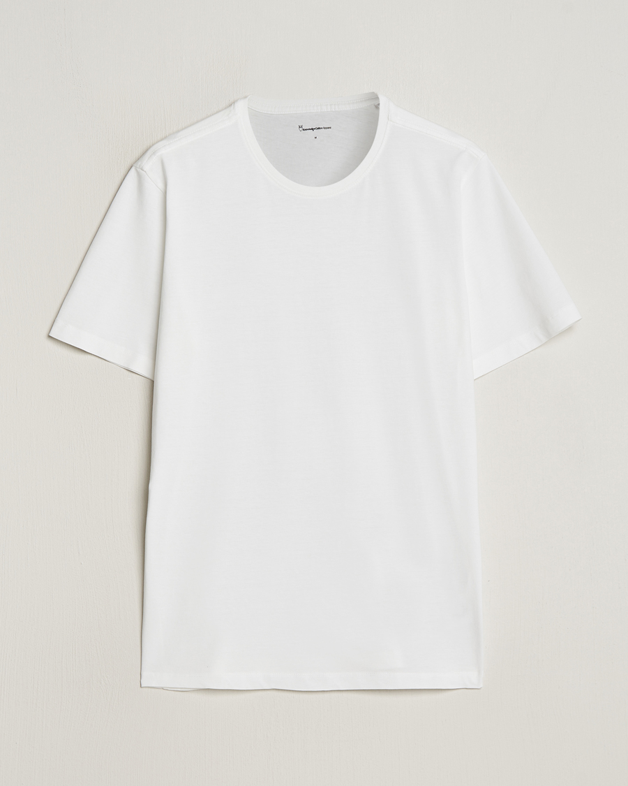 Herren | T-Shirts | KnowledgeCotton Apparel | Agnar Basic T-Shirt Bright White