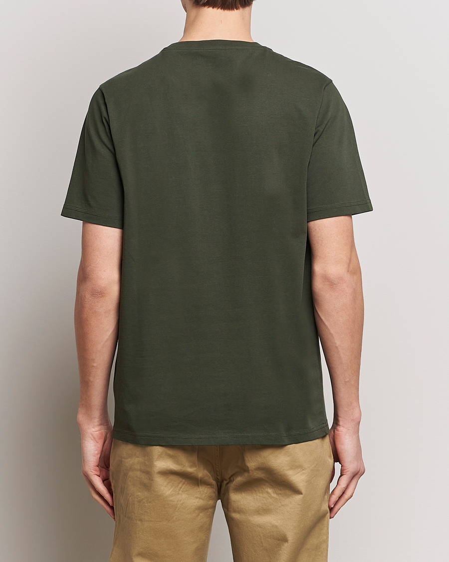 Herren | T-Shirts | KnowledgeCotton Apparel | Loke Badge T-Shirt Forest Night