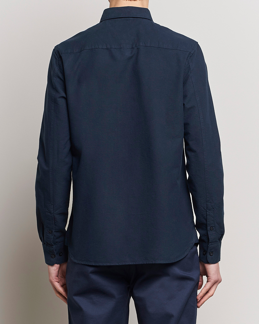 Herren | Hemden | KnowledgeCotton Apparel | Harald Small Owl Regular Oxford Shirt Total Eclipse