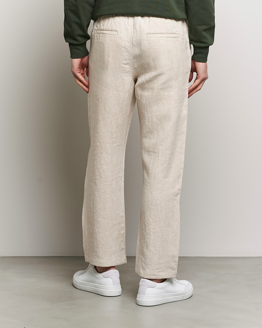 Herren | Hosen | KnowledgeCotton Apparel | Loose Linen Pants Light Feather Grey