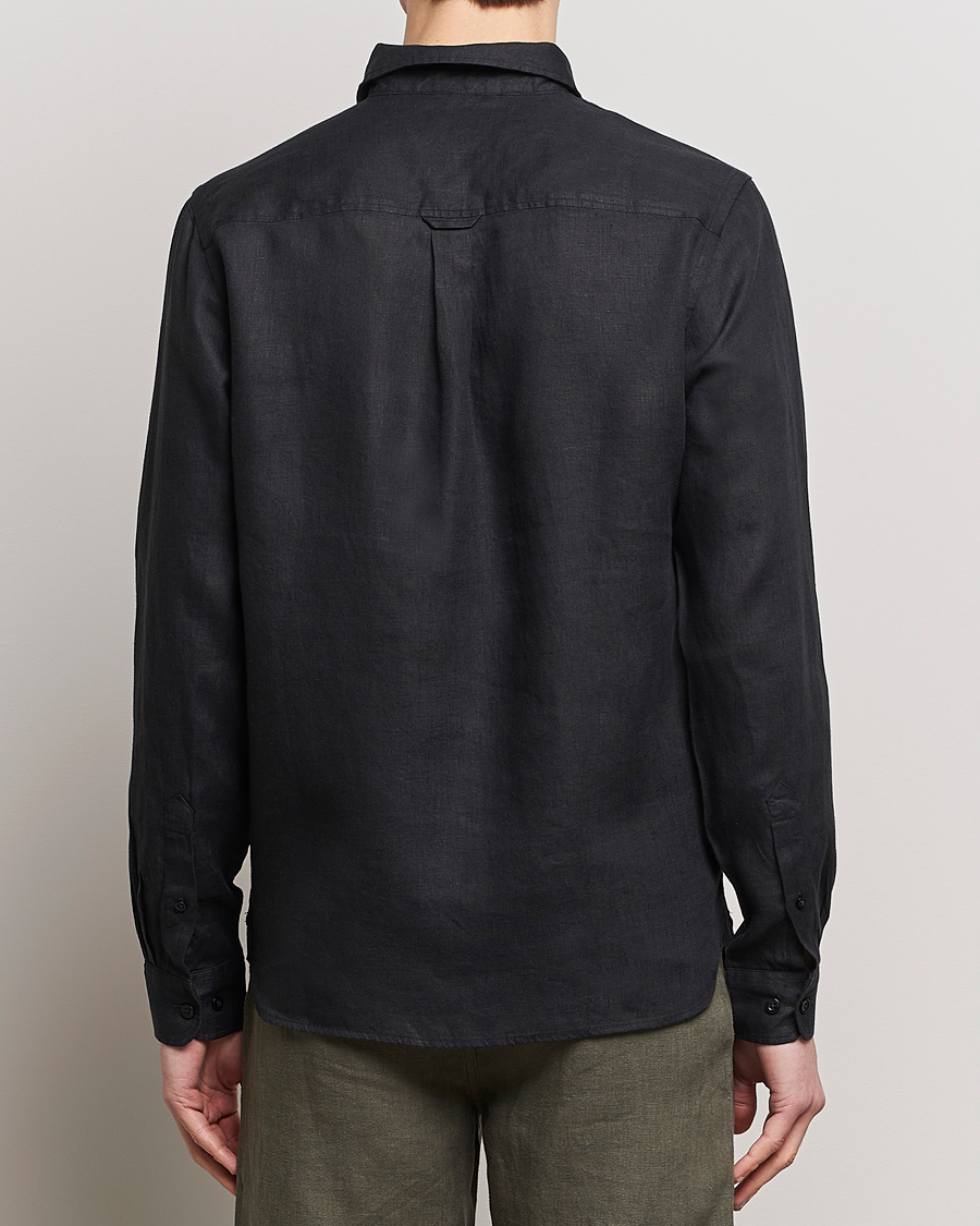 Herren | Hemden | KnowledgeCotton Apparel | Regular Linen Shirt Black
