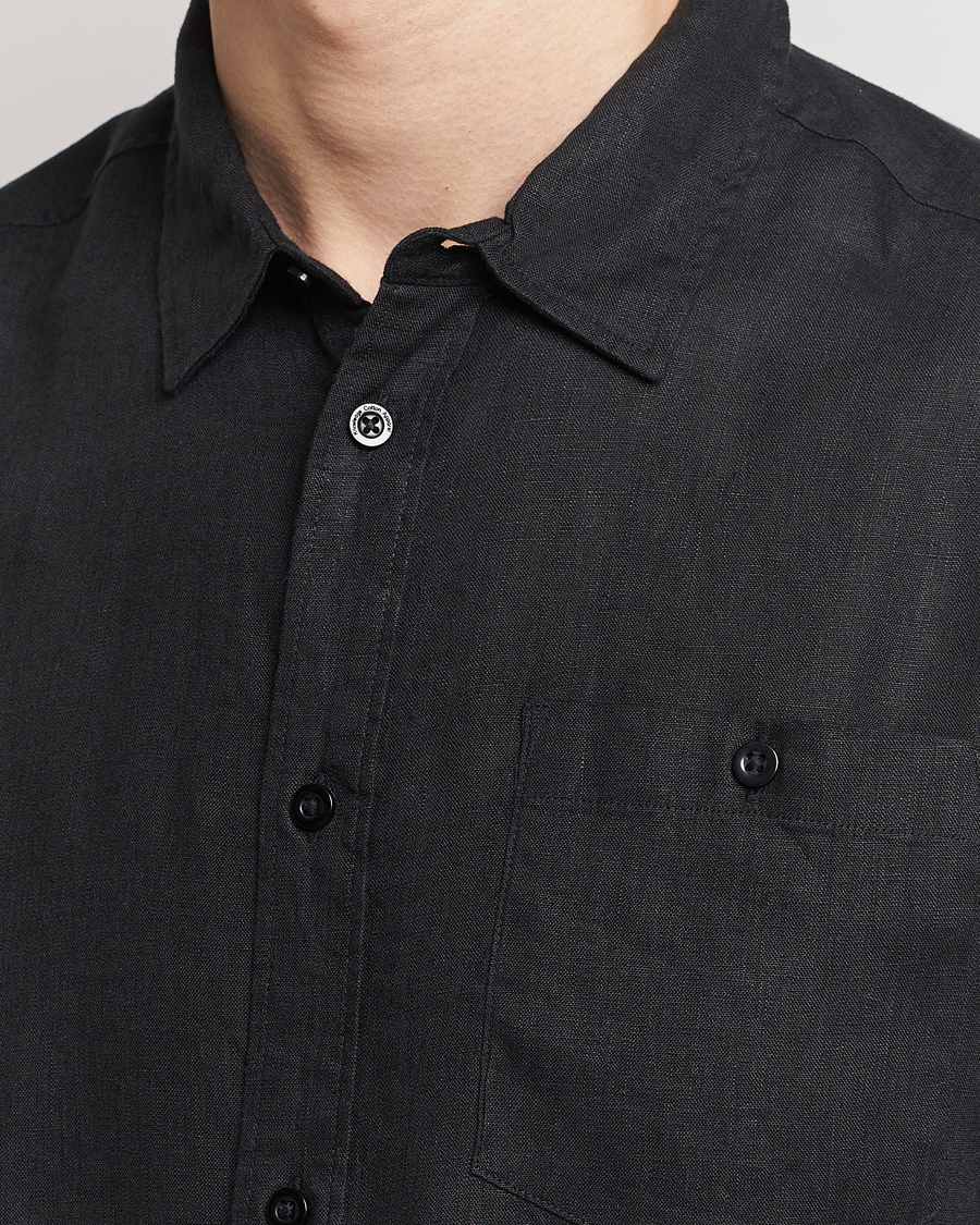 Herren | Hemden | KnowledgeCotton Apparel | Regular Linen Shirt Black