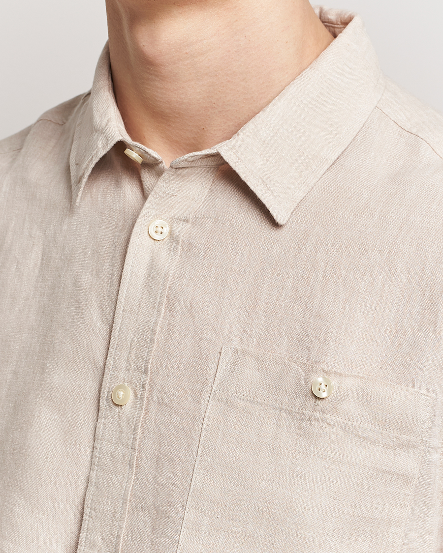 Herren | Hemden | KnowledgeCotton Apparel | Regular Linen Shirt Light Feather Grey
