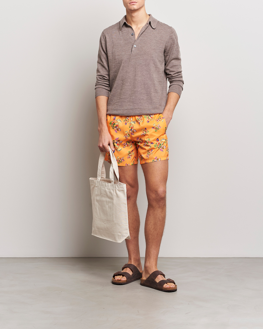 Herren | Badehosen | Vilebrequin | Mahina Rataturtles Swim Shorts Carotte