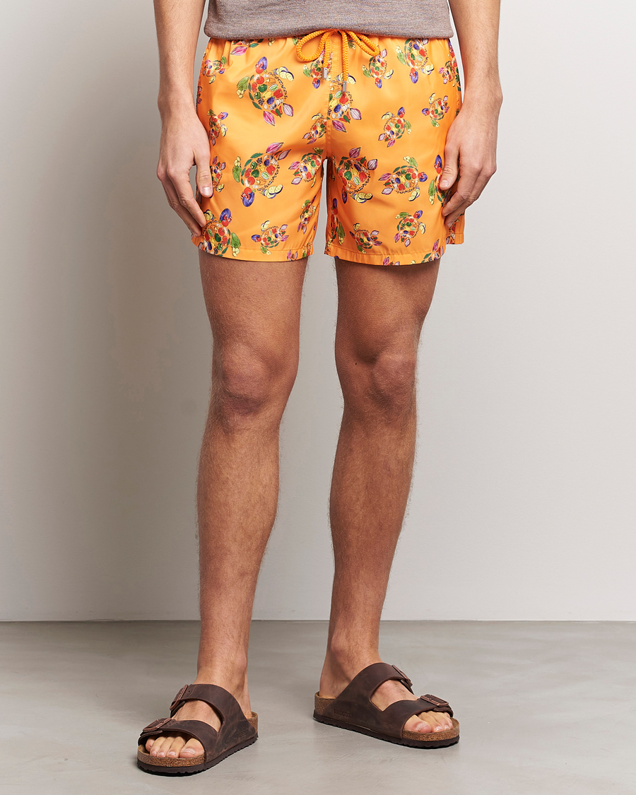 Herren | Badehosen | Vilebrequin | Mahina Rataturtles Swim Shorts Carotte