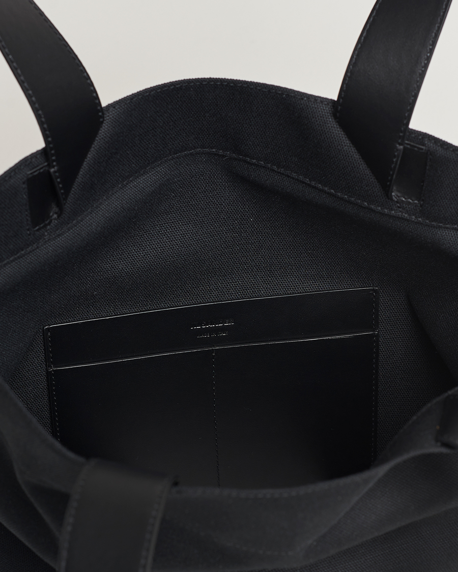 Herren | Jil Sander Canvas Logo Totebag Black | Jil Sander | Canvas Logo Totebag Black