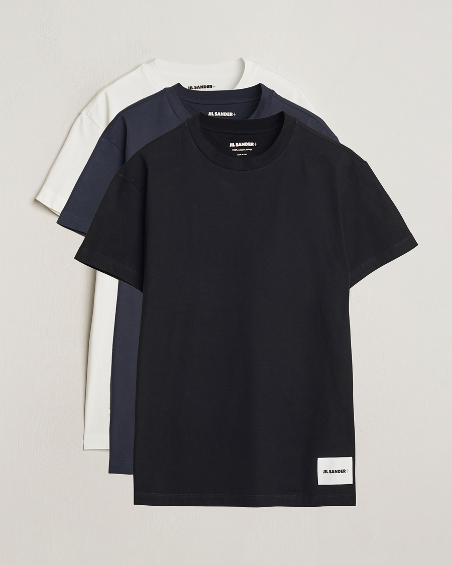 Herren | T-Shirts | Jil Sander | 3-Pack Short Sleeve T-Shirts White/Navy/Black