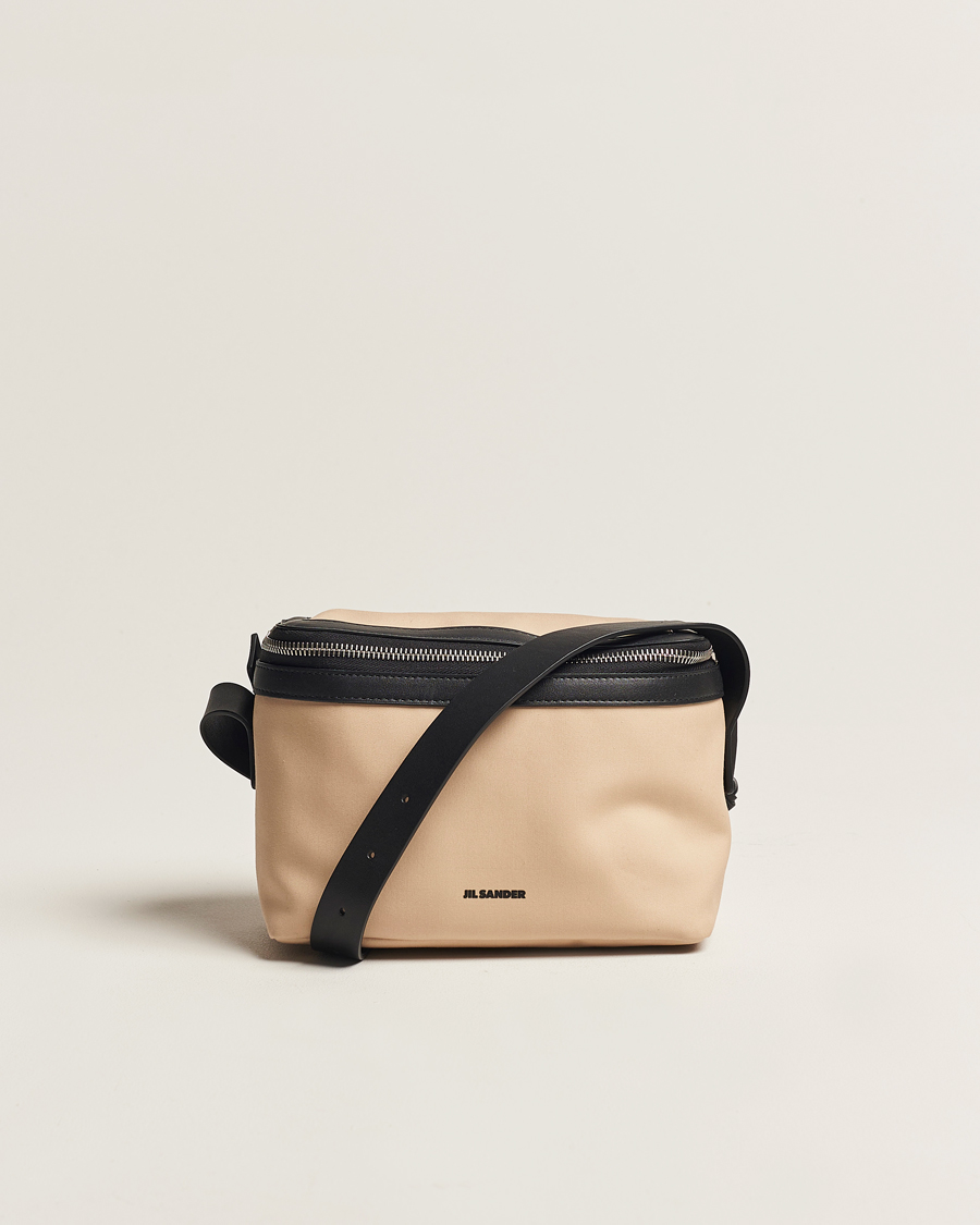 Herren | Jil Sander Cotton/Nappa Cross Body Bag Dark Sand | Jil Sander | Cotton/Nappa Cross Body Bag Dark Sand