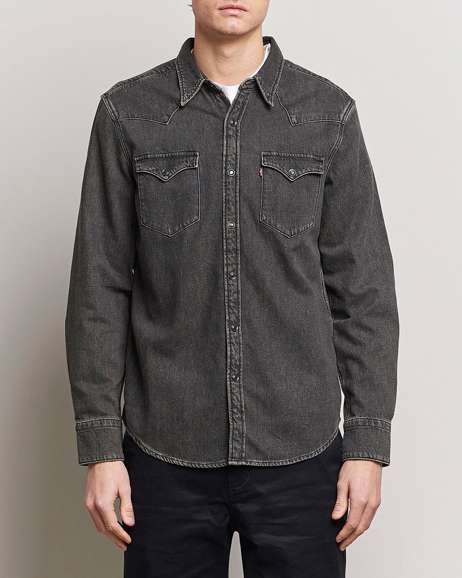 Men | Denim Shirts | Levi's | Barstow Western Standard Shirt Black Washed