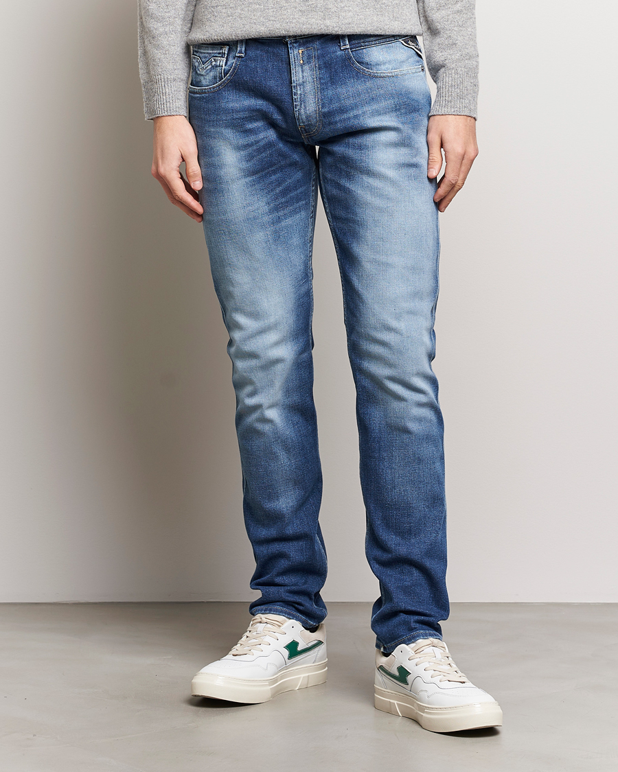 Herren | Blaue jeans | Replay | Anbass Stretch Jeans Medium Blue