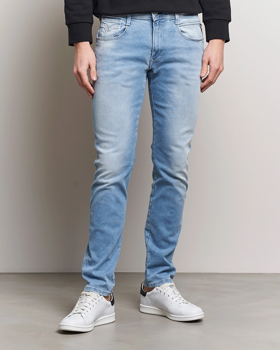Herren | Slim fit | Replay | Anbass Hyperflex Re-Used Jeans Medium Blue