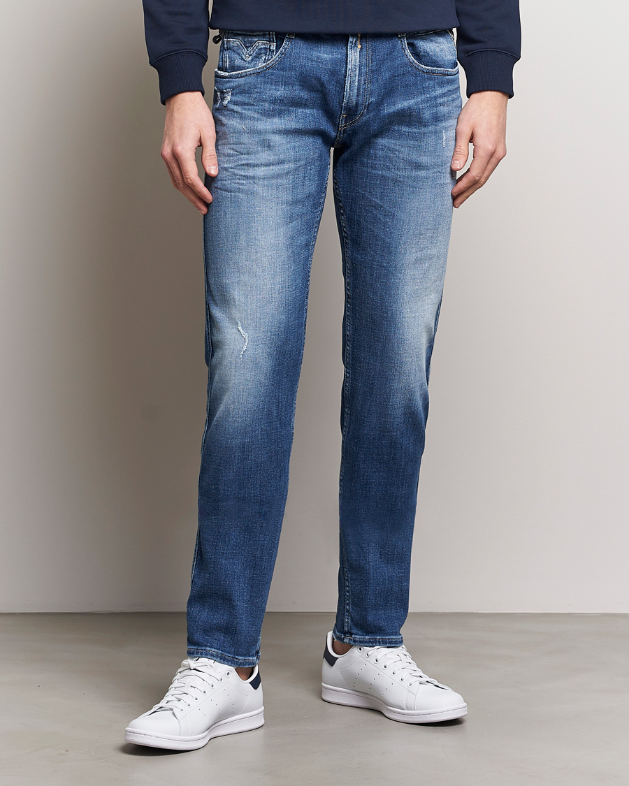 Herren | Blaue jeans | Replay | Anbass 5 Year Stretch Jeans Medium Blue