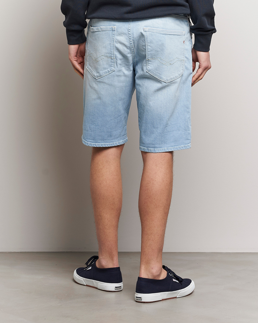 Herren | Shorts | Replay | RBJ981 Super Stretch Bio Denim Shorts Light Blue