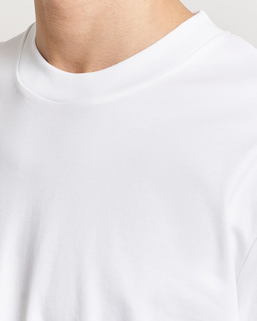 Herren | T-Shirts | Sunspel | Heavyweight Mock Neck T-Shirt White