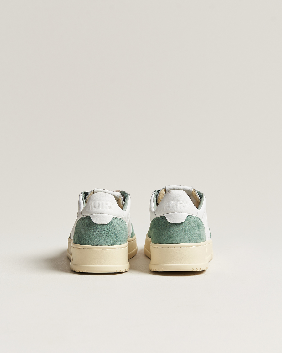 Herren | Autry Medalist Low Goat/Suede Sneaker White/Military | Autry | Medalist Low Goat/Suede Sneaker White/Military