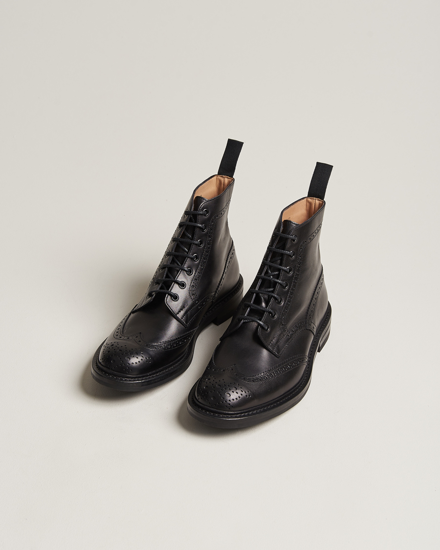 Herren | Schnürboots | Tricker's | Stow Dainite Country Boots Black Calf