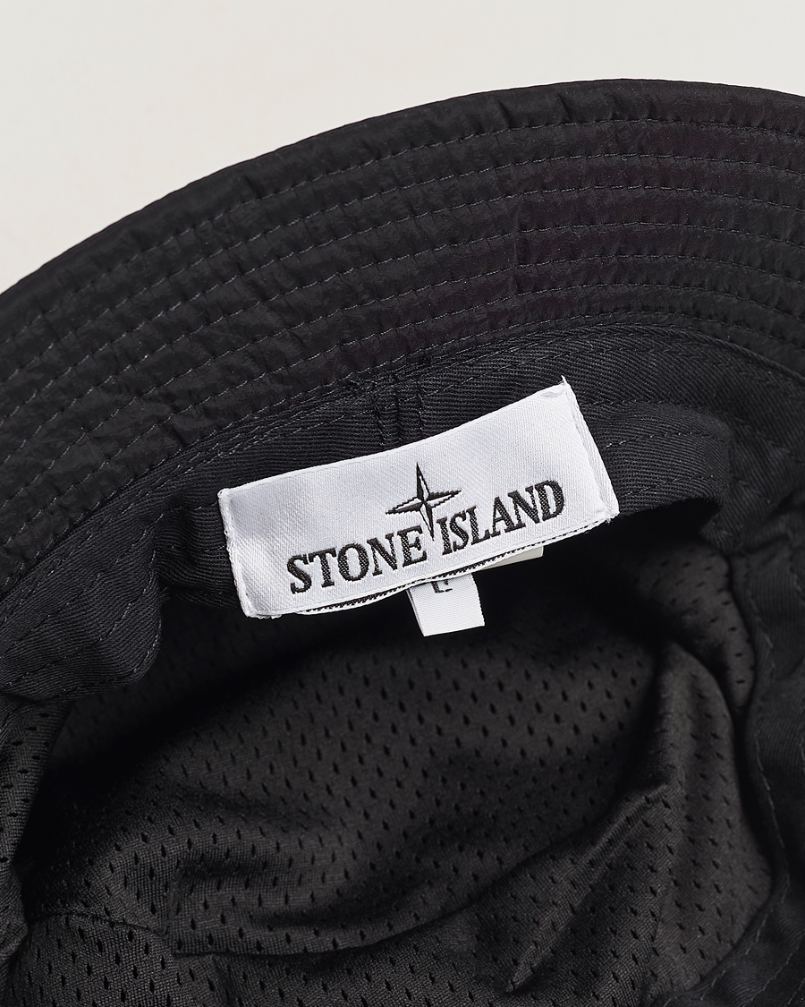 Herren | Stone Island Logo Bucket Hat Black | Stone Island | Logo Bucket Hat Black