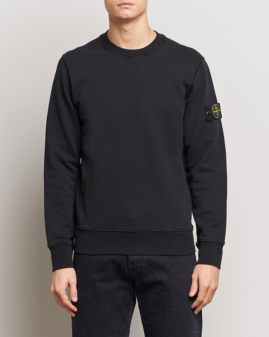 Herren | Pullover | Stone Island | Garment Dyed Cotton Sweatshirt Black