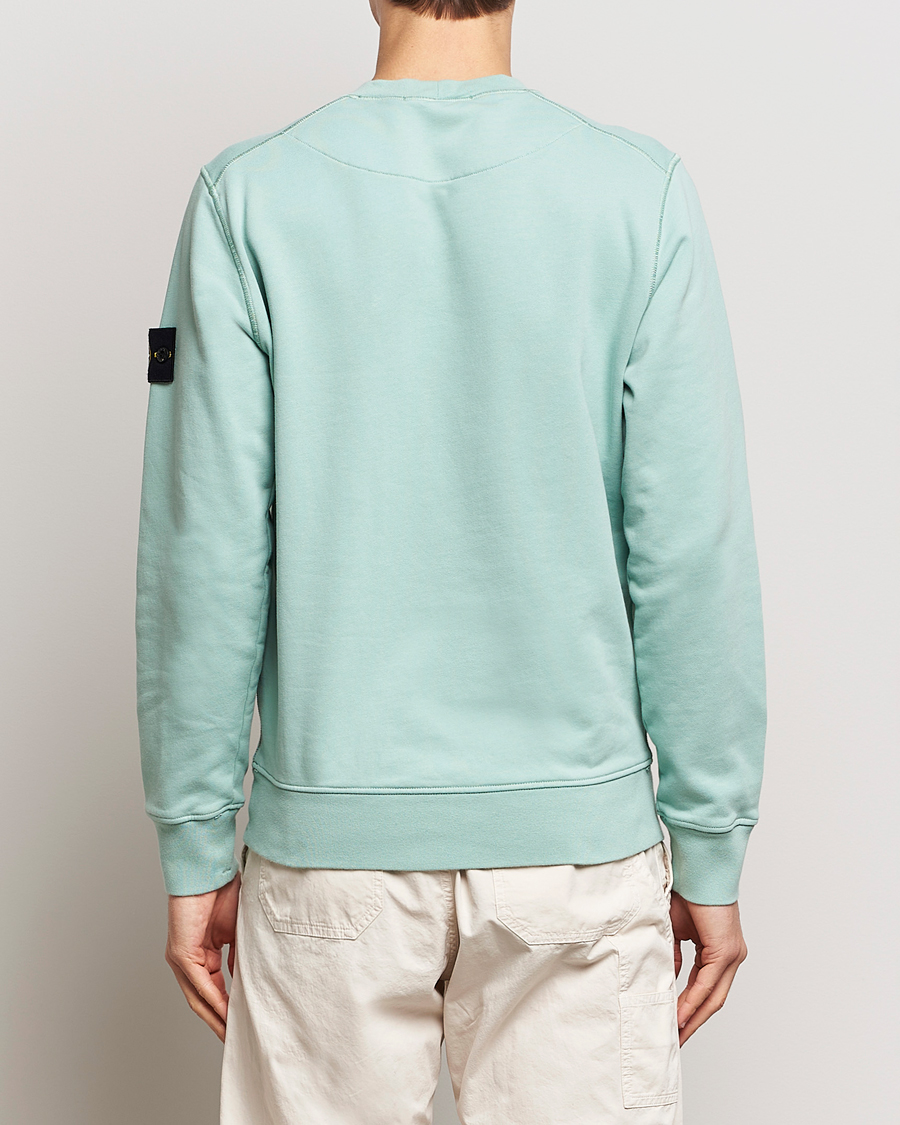 Herren | Pullover | Stone Island | Garment Dyed Cotton Sweatshirt Light Green