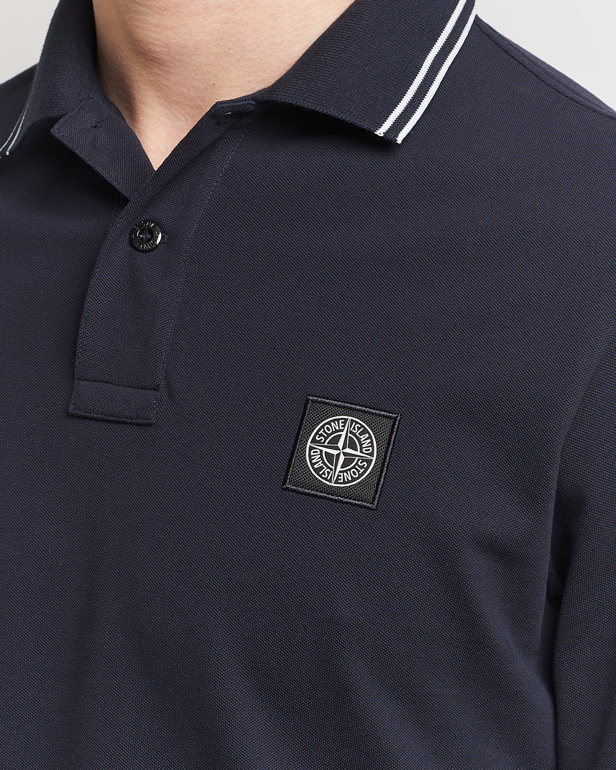 Herren | Pullover | Stone Island | Organic Cotton Stretch Pique Navy Blue