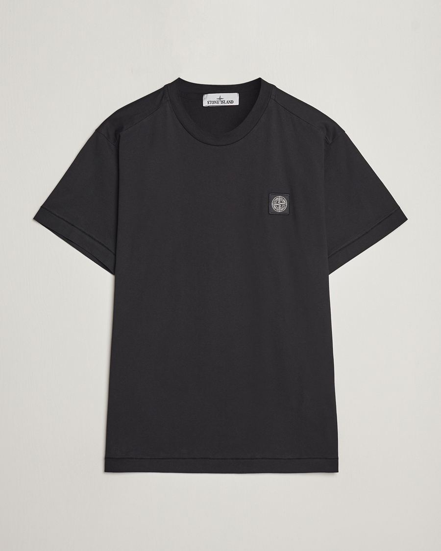Herren | T-Shirts | Stone Island | Garment Dyed Cotton Jersey T-Shirt Black