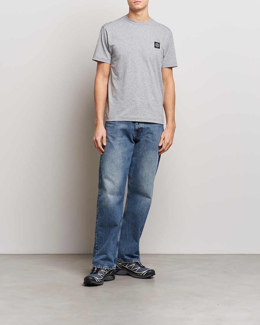 Herren | T-Shirts | Stone Island | Garment Dyed Cotton Jersey T-Shirt Melange Grey
