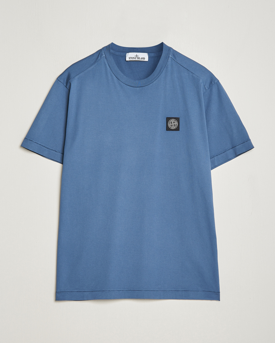 Herren | T-Shirts | Stone Island | Garment Dyed Cotton Jersey T-Shirt Dark Blue