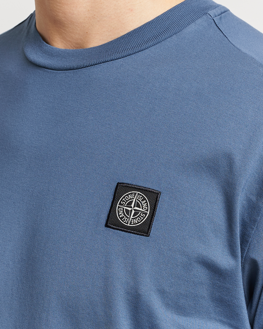 Herren | T-Shirts | Stone Island | Garment Dyed Cotton Jersey T-Shirt Dark Blue