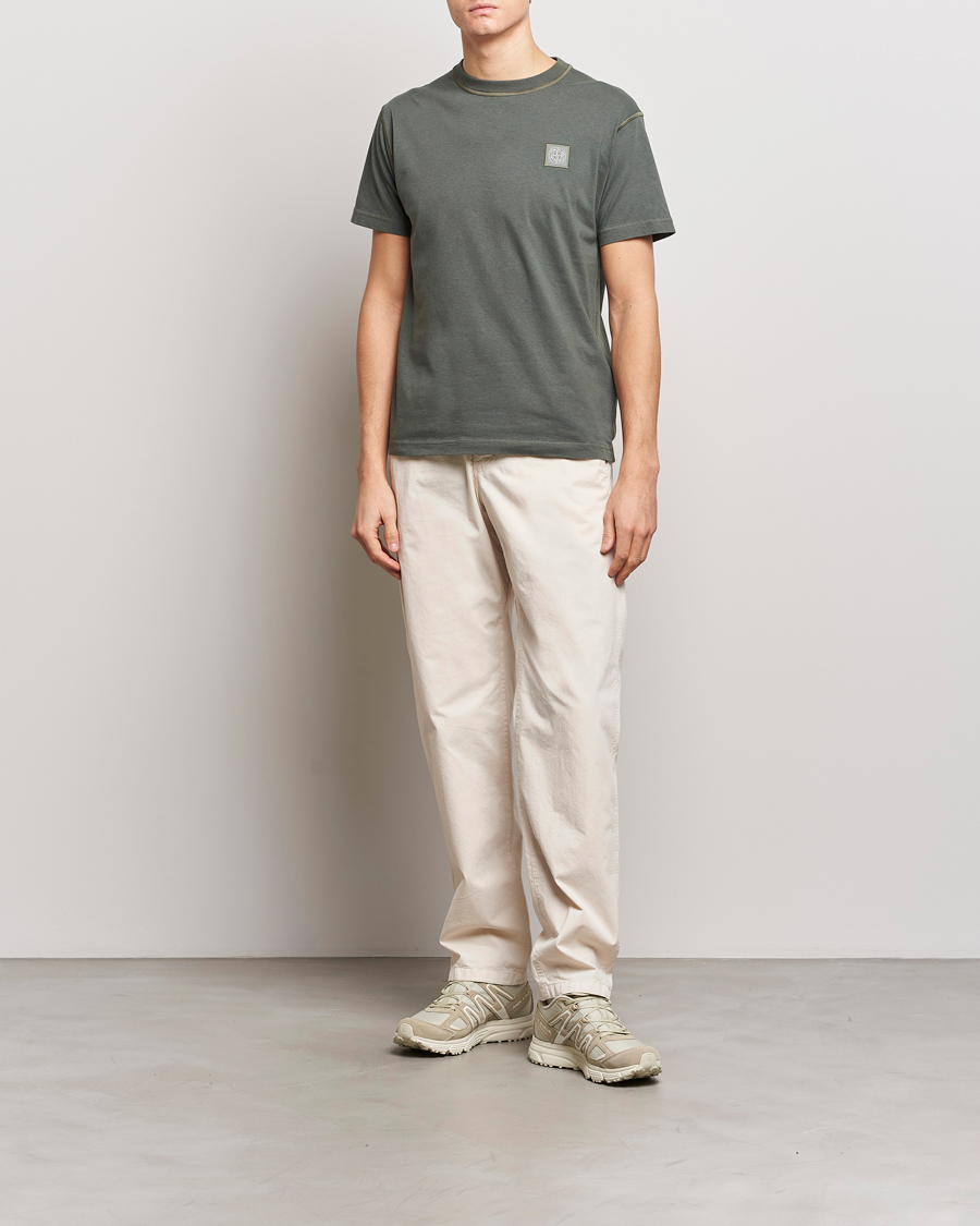 Herren | T-Shirts | Stone Island | Organic Cotton Fissato Effect T-Shirt Musk