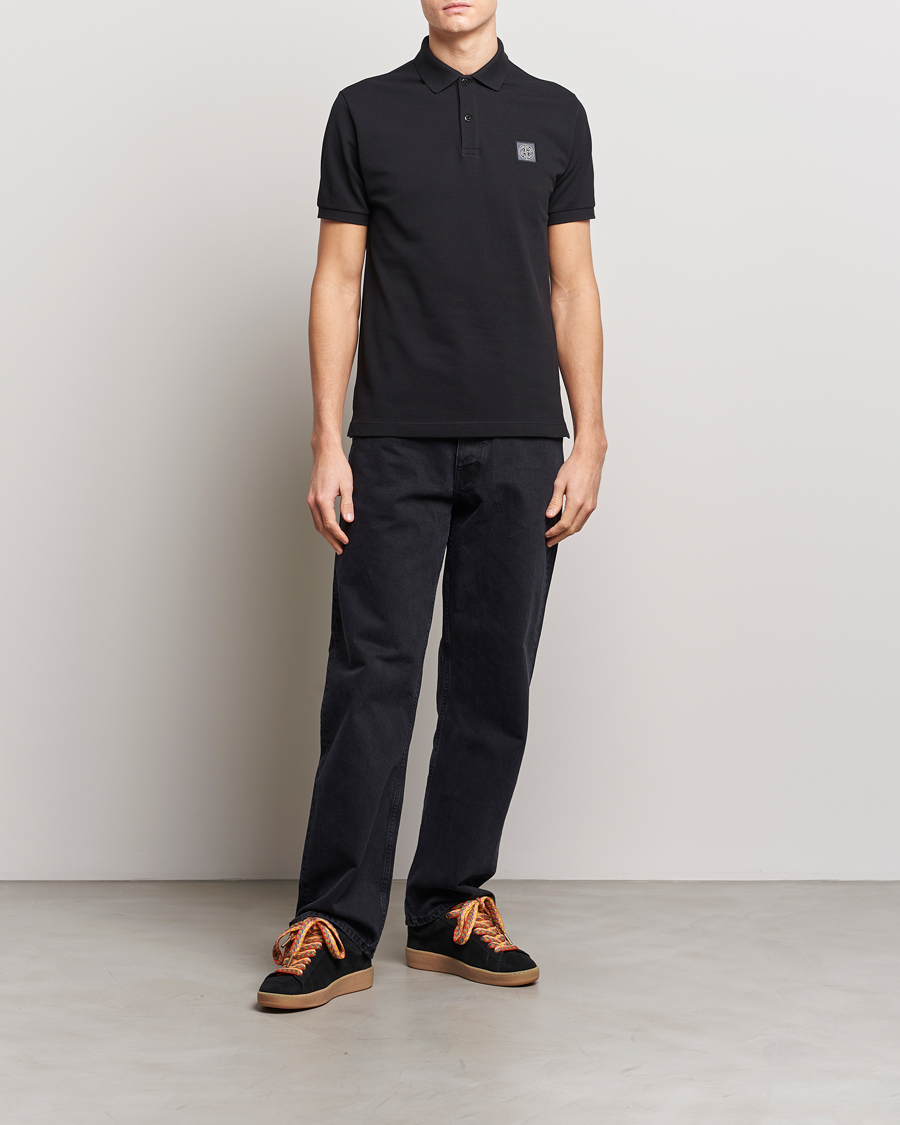 Herren | Poloshirts | Stone Island | Organic Cotton Polo Black