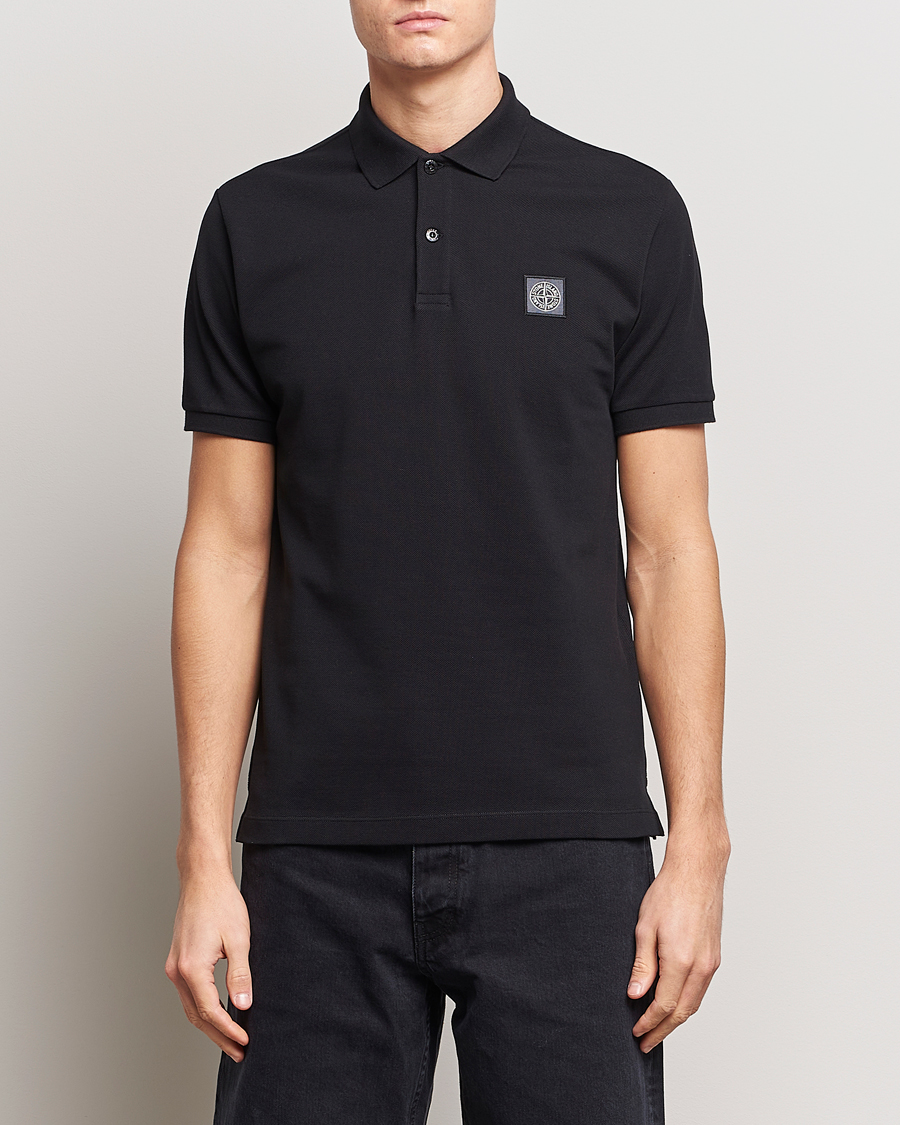 Herren | Poloshirts | Stone Island | Organic Cotton Polo Black