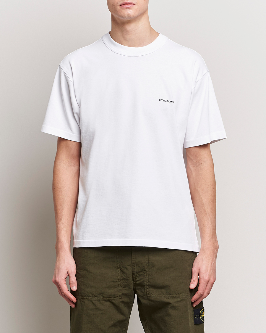 Herren |  | Stone Island | Cotton Jersey Small Logo T-Shirt White