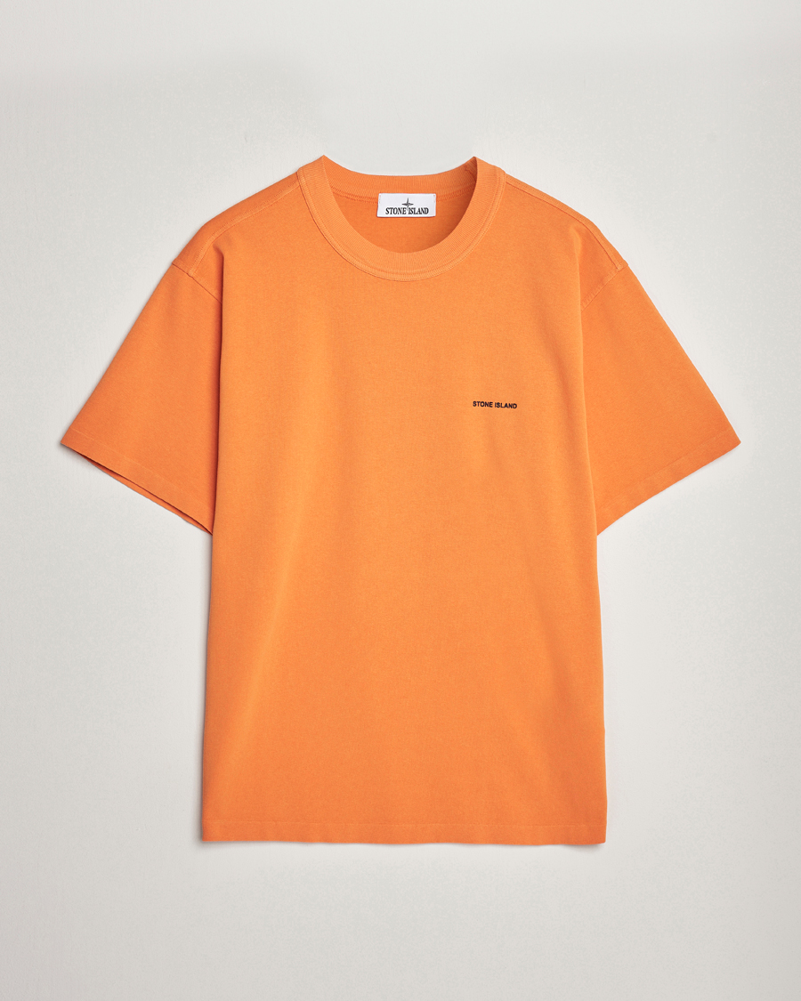 Herren | T-Shirts | Stone Island | Cotton Jersey Small Logo T-Shirt Orange