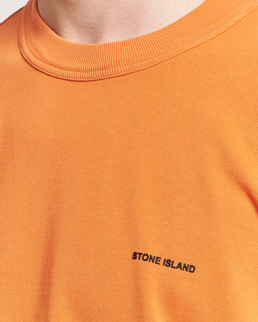 Herren | T-Shirts | Stone Island | Cotton Jersey Small Logo T-Shirt Orange