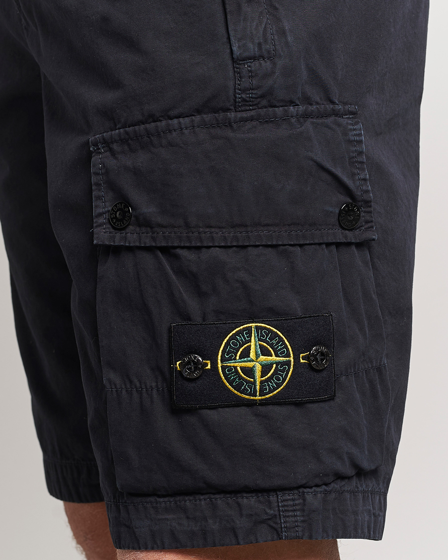 Herren | Shorts | Stone Island | Brushed Cotton Canvas Cargo Shorts Navy Blue