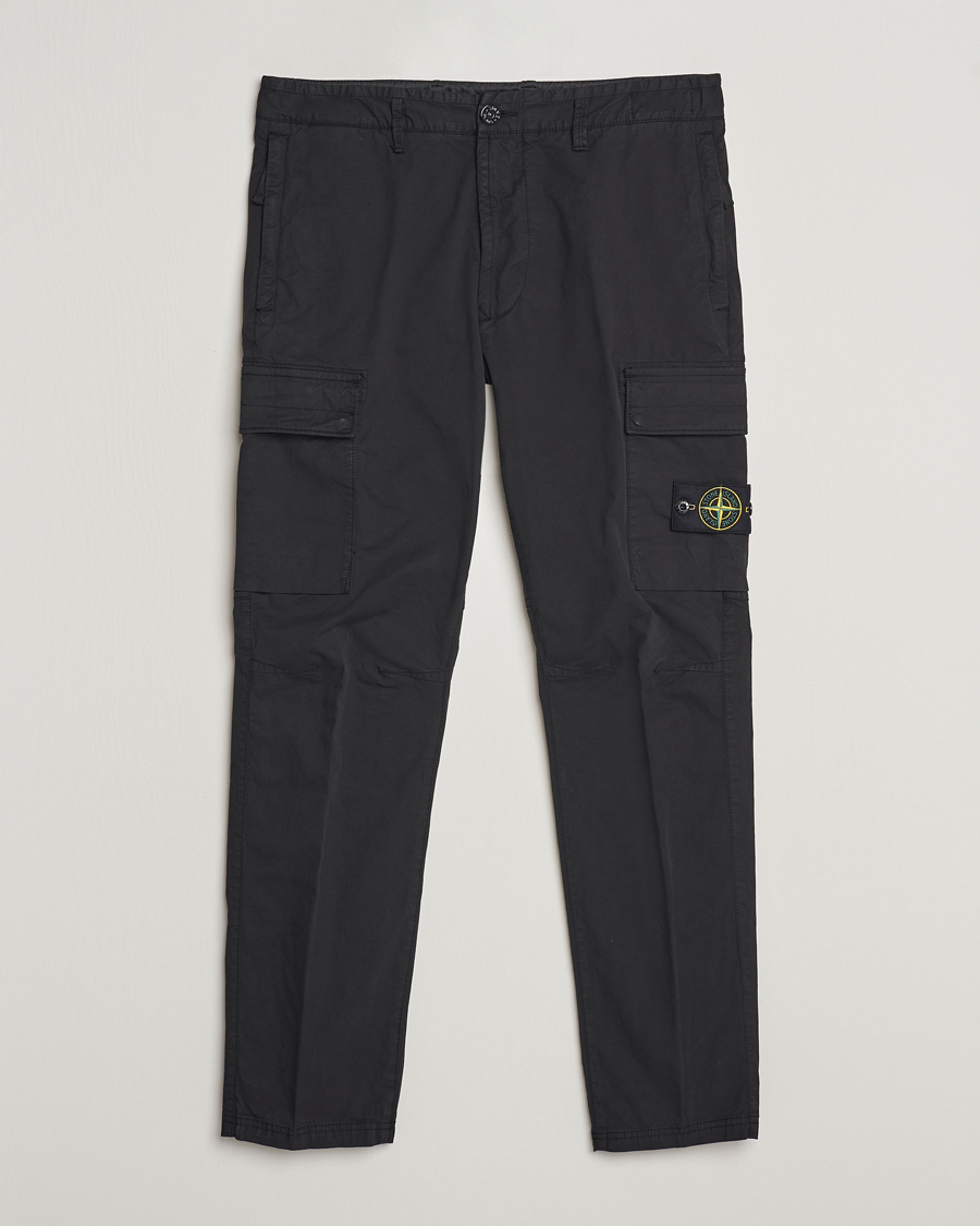 Herren | Hosen | Stone Island | Tapered Supima Cotton Cargo Pants Black