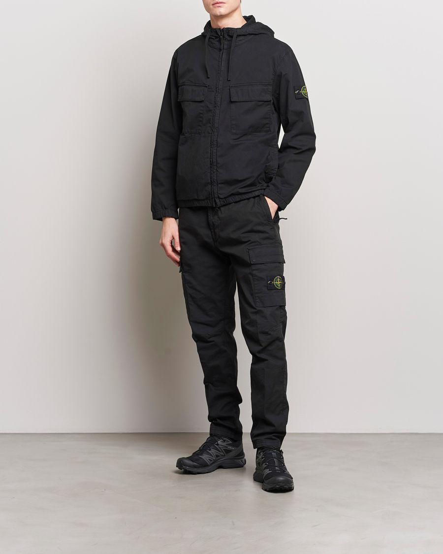 Herren | Hosen | Stone Island | Tapered Supima Cotton Cargo Pants Black