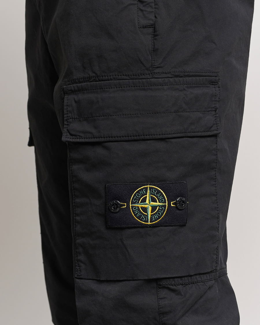 Herren | Hosen | Stone Island | Tapered Supima Cotton Cargo Pants Black