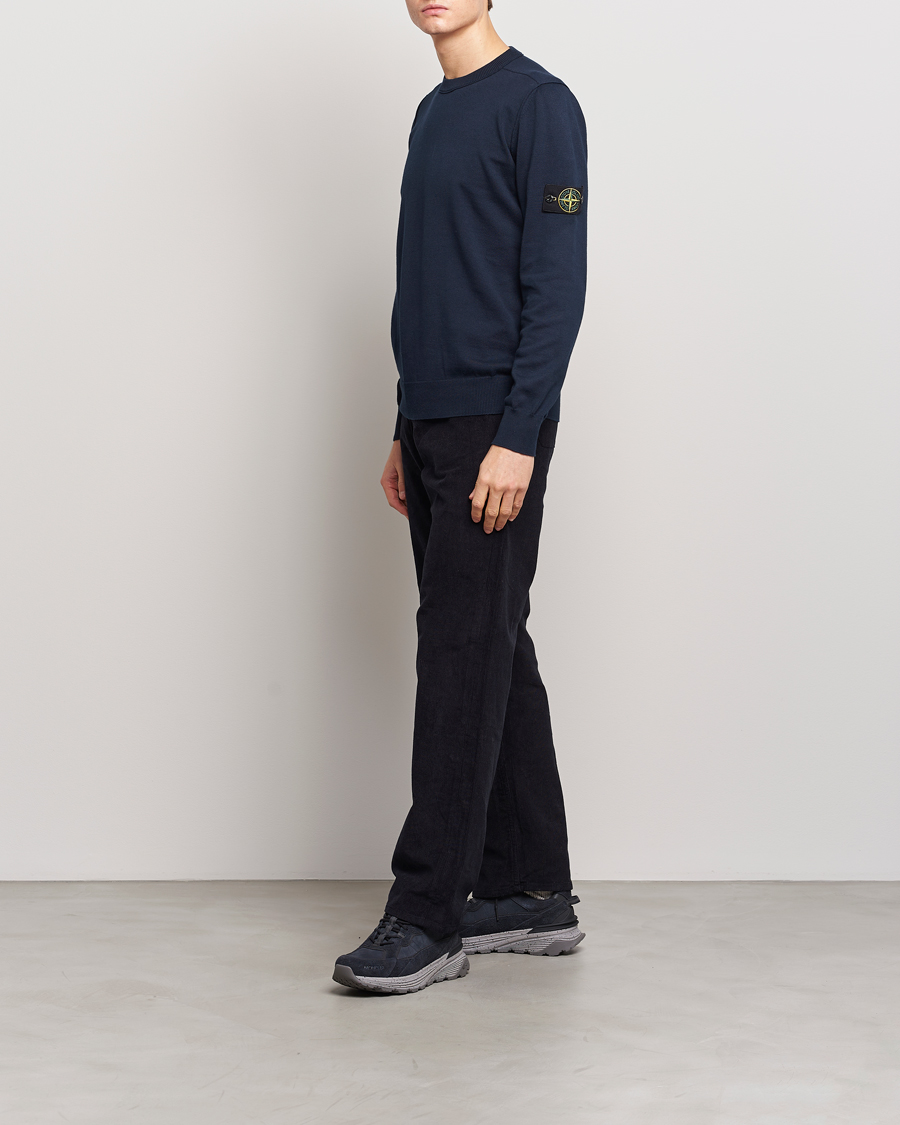 Herren | Pullover | Stone Island | Soft Organic Cotton Crew Neck Navy Blue