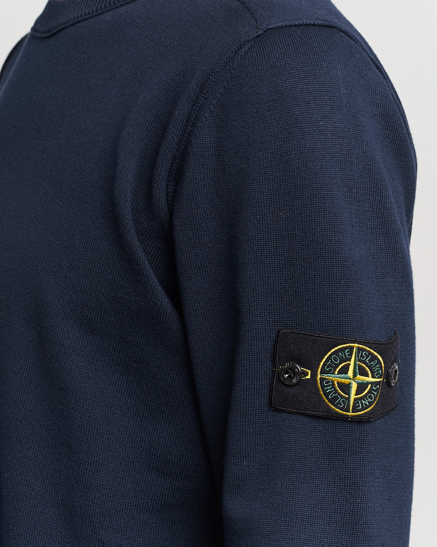 Herren | Pullover | Stone Island | Soft Organic Cotton Crew Neck Navy Blue