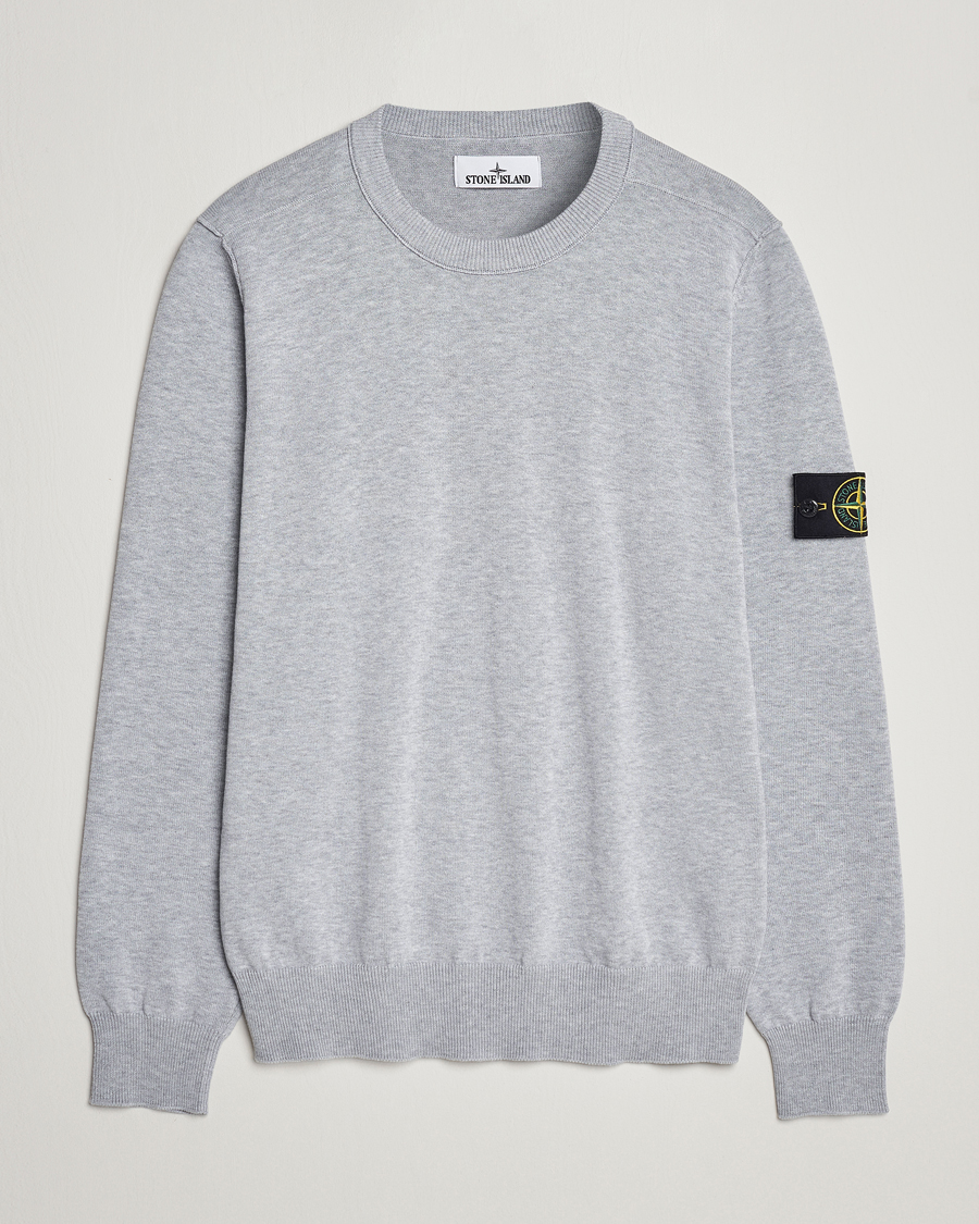 Herren | Pullover | Stone Island | Soft Organic Cotton Crew Neck Dark Grey Melange