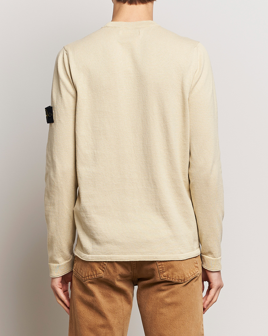 Herren | Pullover | Stone Island | Raw Hand Organic Cotton Crew Neck Natural Beige