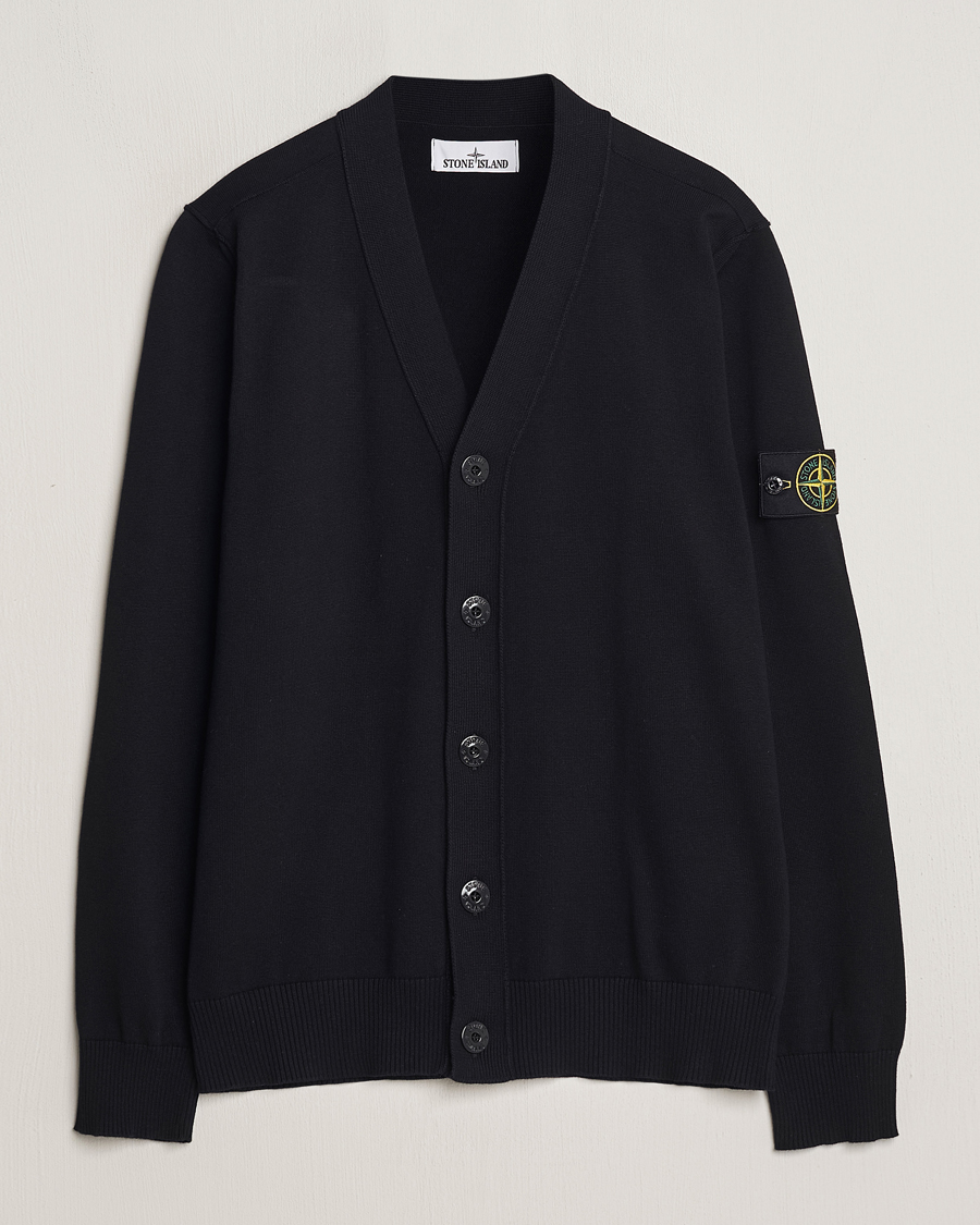 Herren | Pullover | Stone Island | Soft Organic Cotton Cardigan Black
