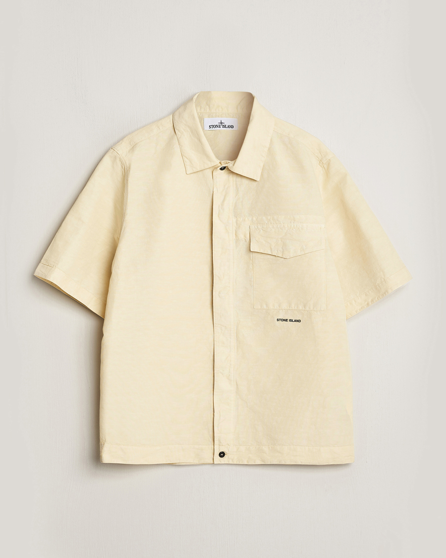 Herren | Hemden | Stone Island | Cotton/Hemp Short Sleeve Shirts Beige