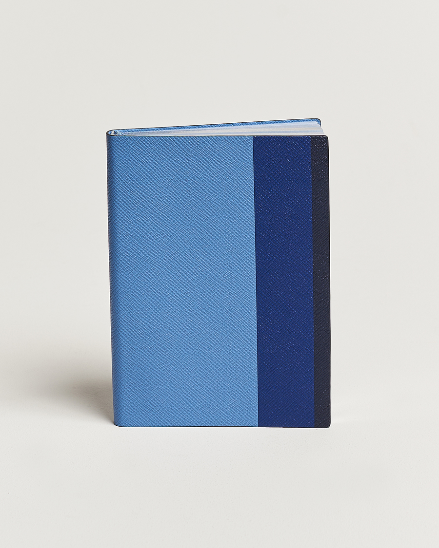Herren | Smythson Soho Notebook Ribbon Stripe Nile Blue | Smythson | Soho Notebook Ribbon Stripe Nile Blue