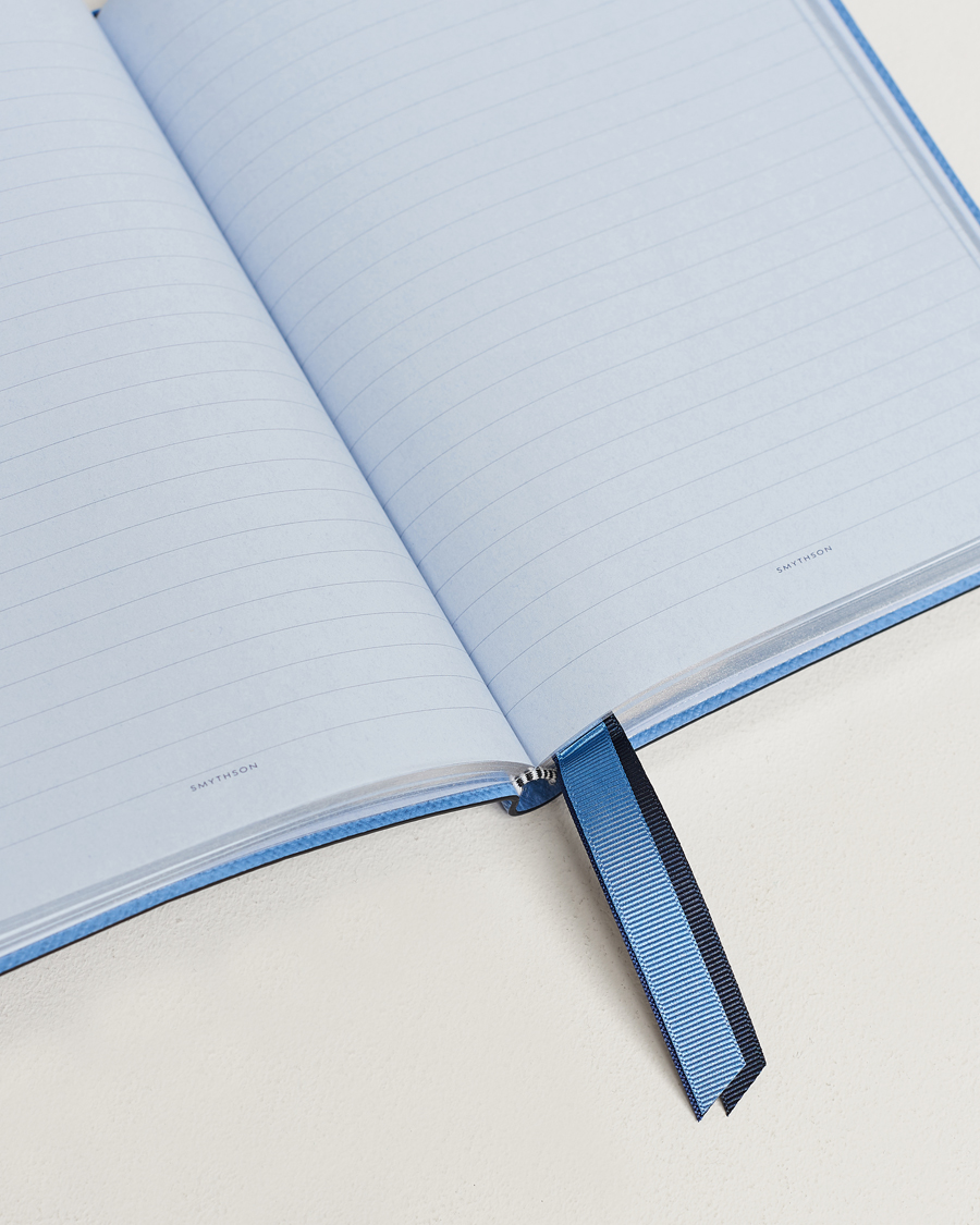 Herren | Smythson Soho Notebook Ribbon Stripe Nile Blue | Smythson | Soho Notebook Ribbon Stripe Nile Blue