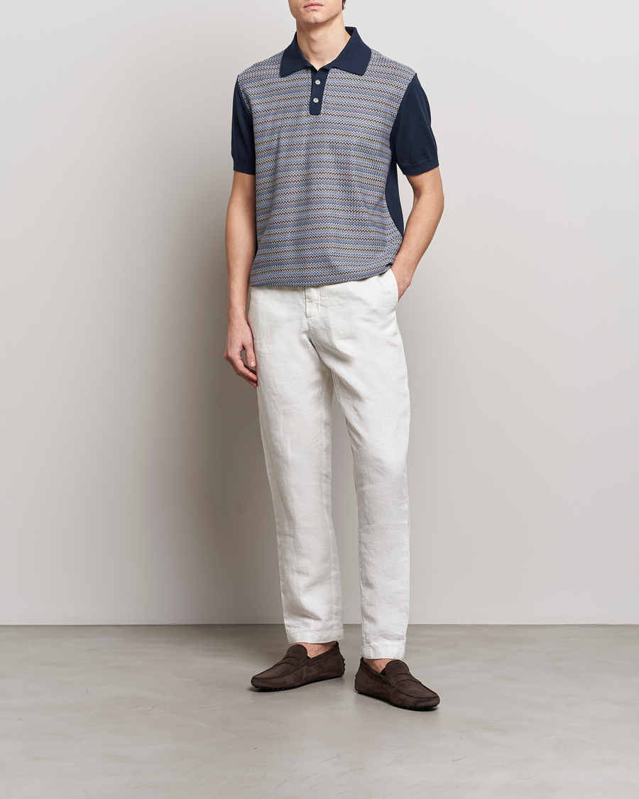 Herren | Poloshirts | Missoni | Cotton/Silk Resort Polo Navy